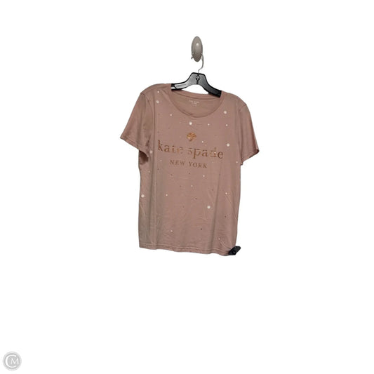 Top Short Sleeve Designer By Kate Spade In Pink, Size: L