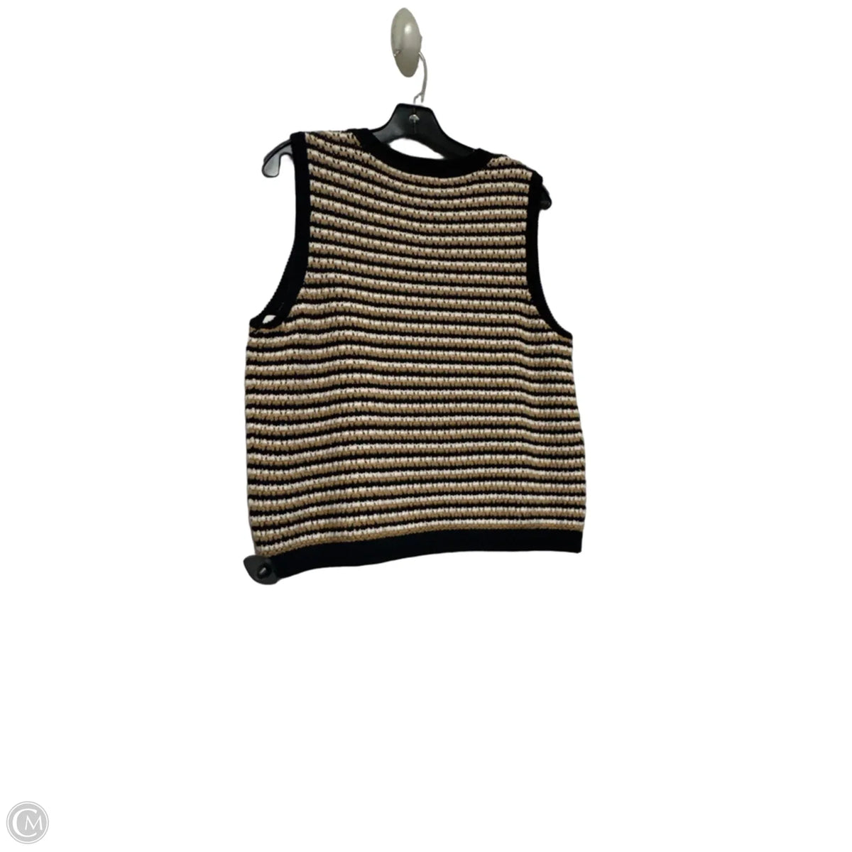 Top Sleeveless By Express In Black & Tan, Size: L