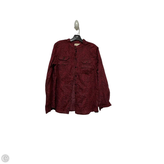Top Long Sleeve By Michael By Michael Kors In Black & Red, Size: Xl