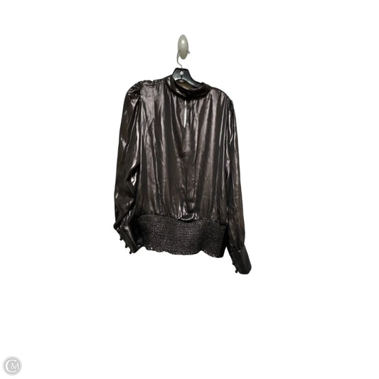 Top Long Sleeve Designer By Karl Lagerfeld In Black, Size: L