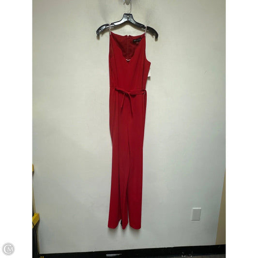 Jumpsuit Designer By Karl Lagerfeld In Red, Size: L
