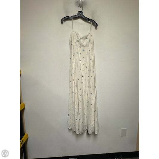 Dress Casual Maxi By H&m In Blue & White, Size: M