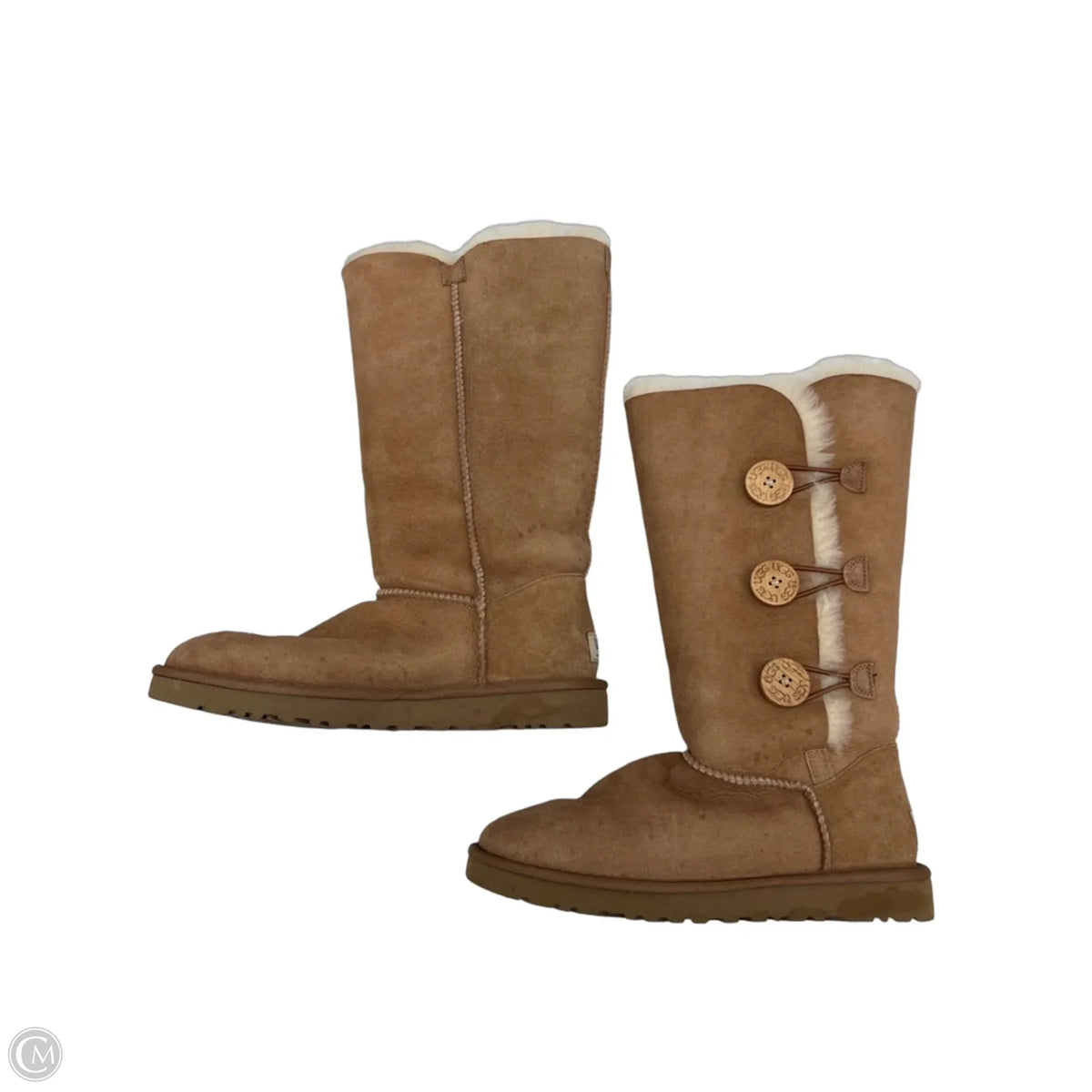 Boots Designer By Ugg In Brown, Size: 8