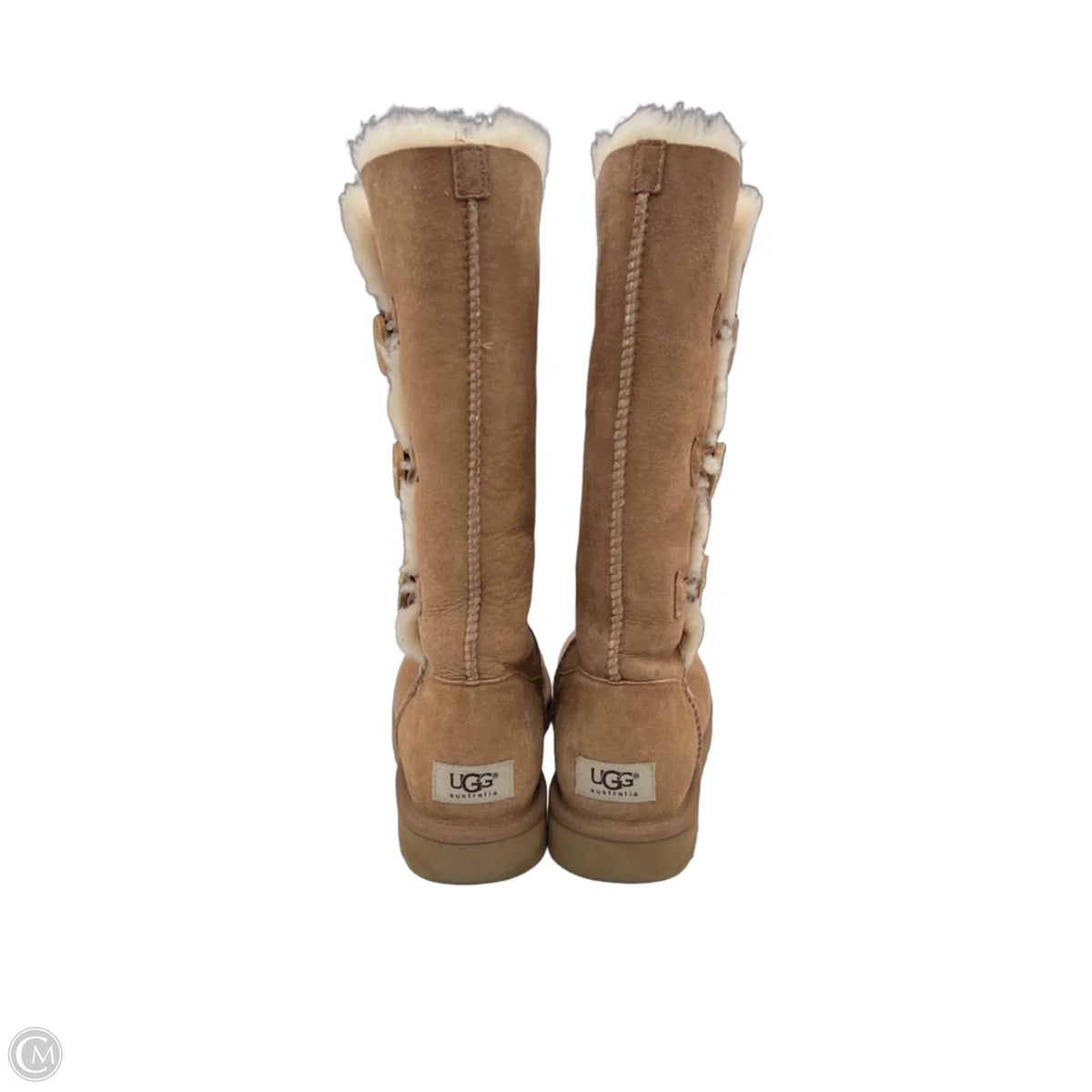 Boots Designer By Ugg In Brown, Size: 8