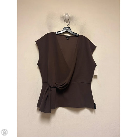 Top Short Sleeve By Ann Taylor In Brown, Size: Xl