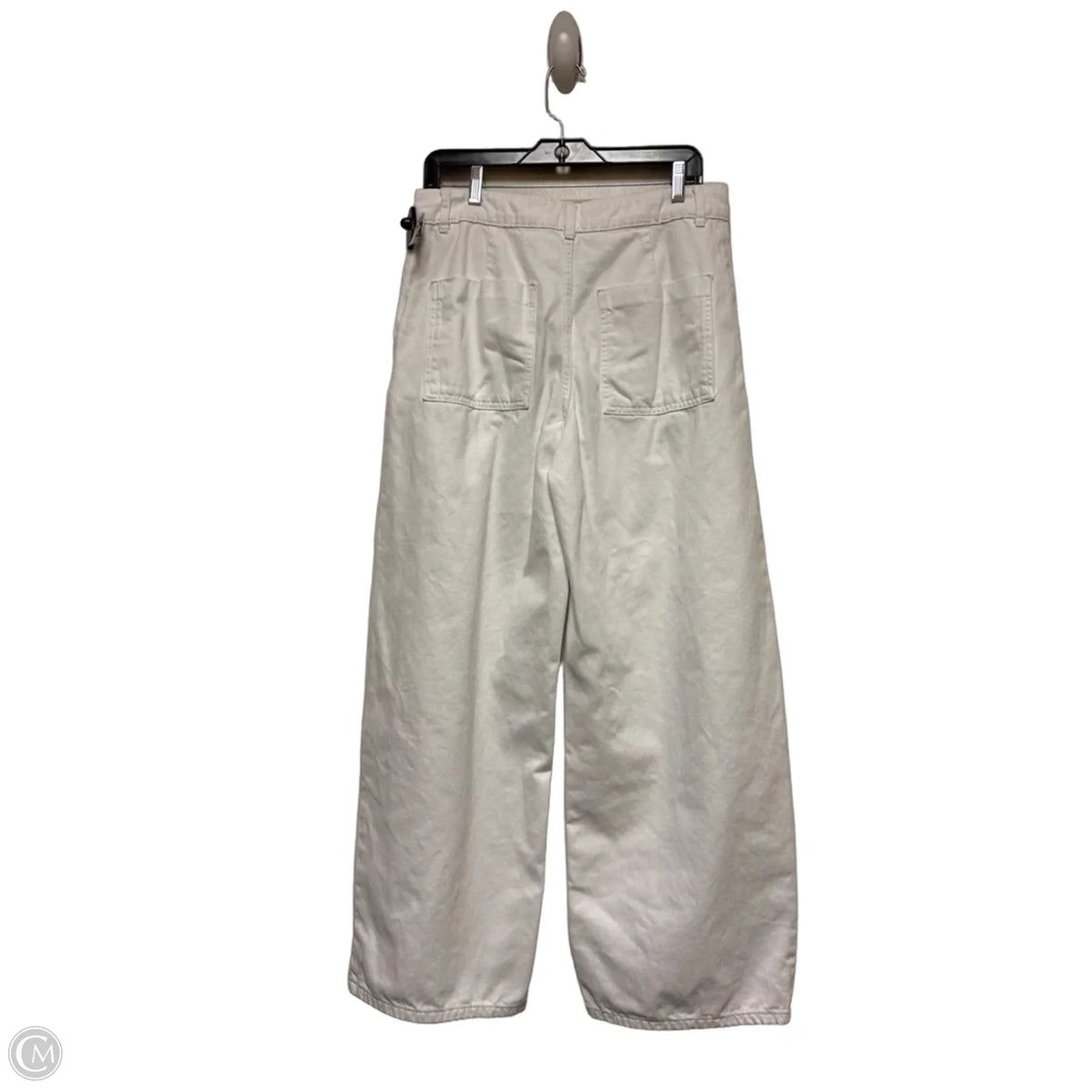 Jeans Wide Leg By Zara In White Denim, Size: 8