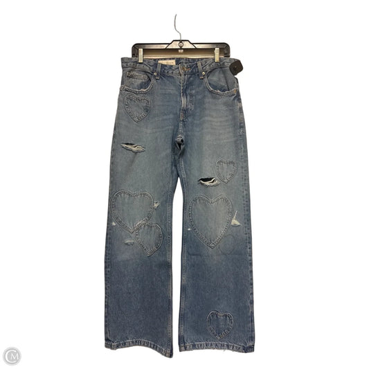 Jeans Wide Leg By Zara In Blue Denim, Size: 6