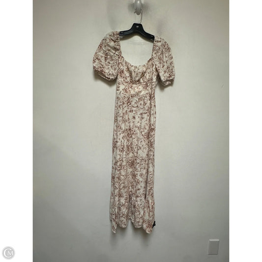 Dress Casual Maxi By London Times In Brown & White, Size: S
