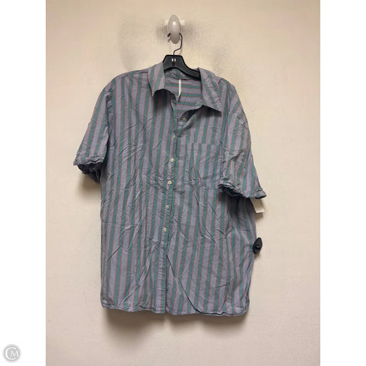 Top Short Sleeve By Anthropologie In Striped Pattern, Size: Xl