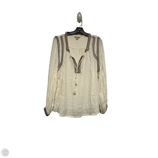 Top Long Sleeve By Lucky Brand In Cream, Size: Xl