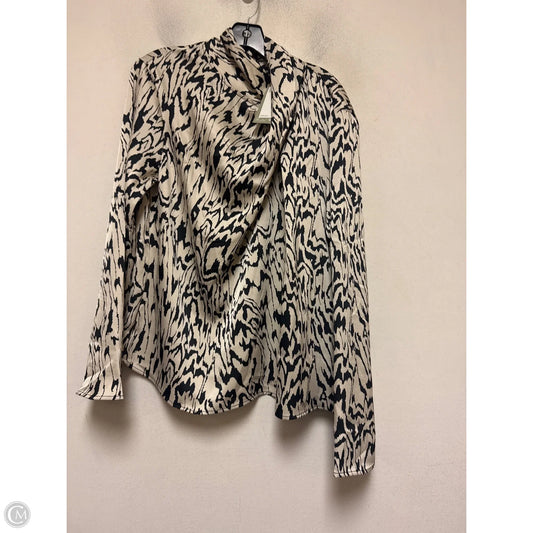 Top Long Sleeve By H&m In Black & Tan, Size: L