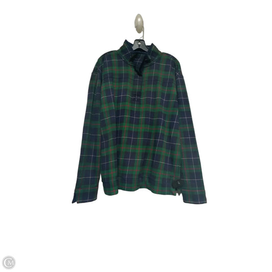 Top Long Sleeve By Crown And Ivy In Plaid Pattern, Size: L