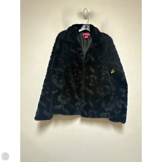 Jacket Faux Fur & Sherpa By Betsey Johnson In Black, Size: M