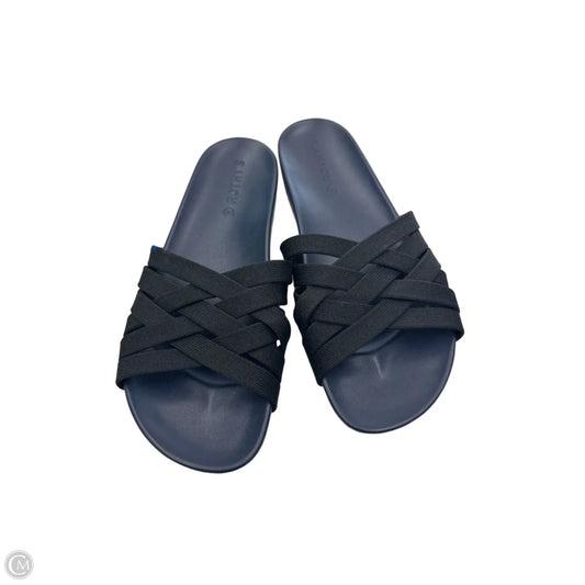 Sandals Flats By Rothys In Black & Blue, Size: 9.5