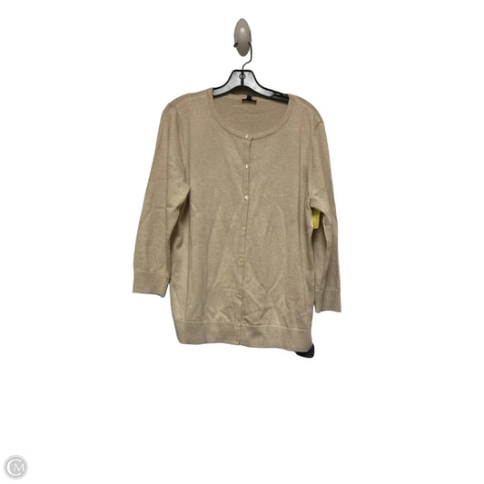 Cardigan By Talbots In Tan, Size: Xl
