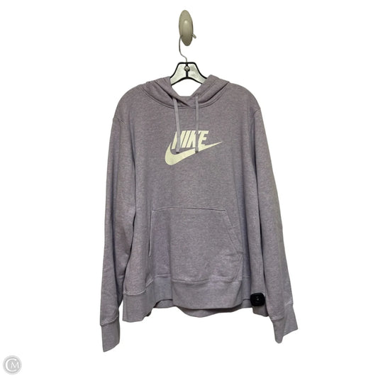 Athletic Sweatshirt Hoodie By Nike Apparel In Purple, Size: 1x