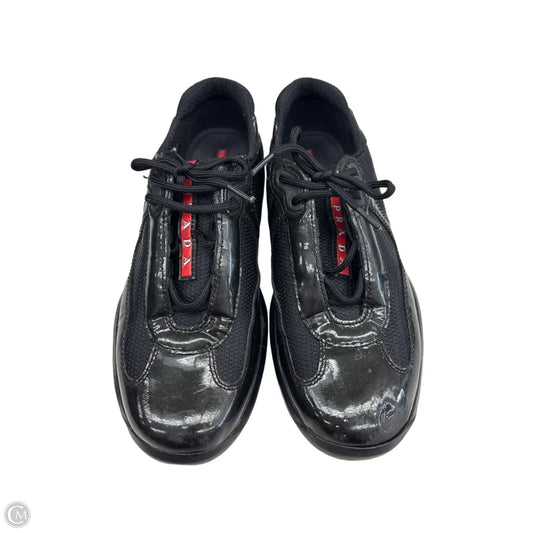 Shoes Luxury Designer By Prada In Black, Size: 6