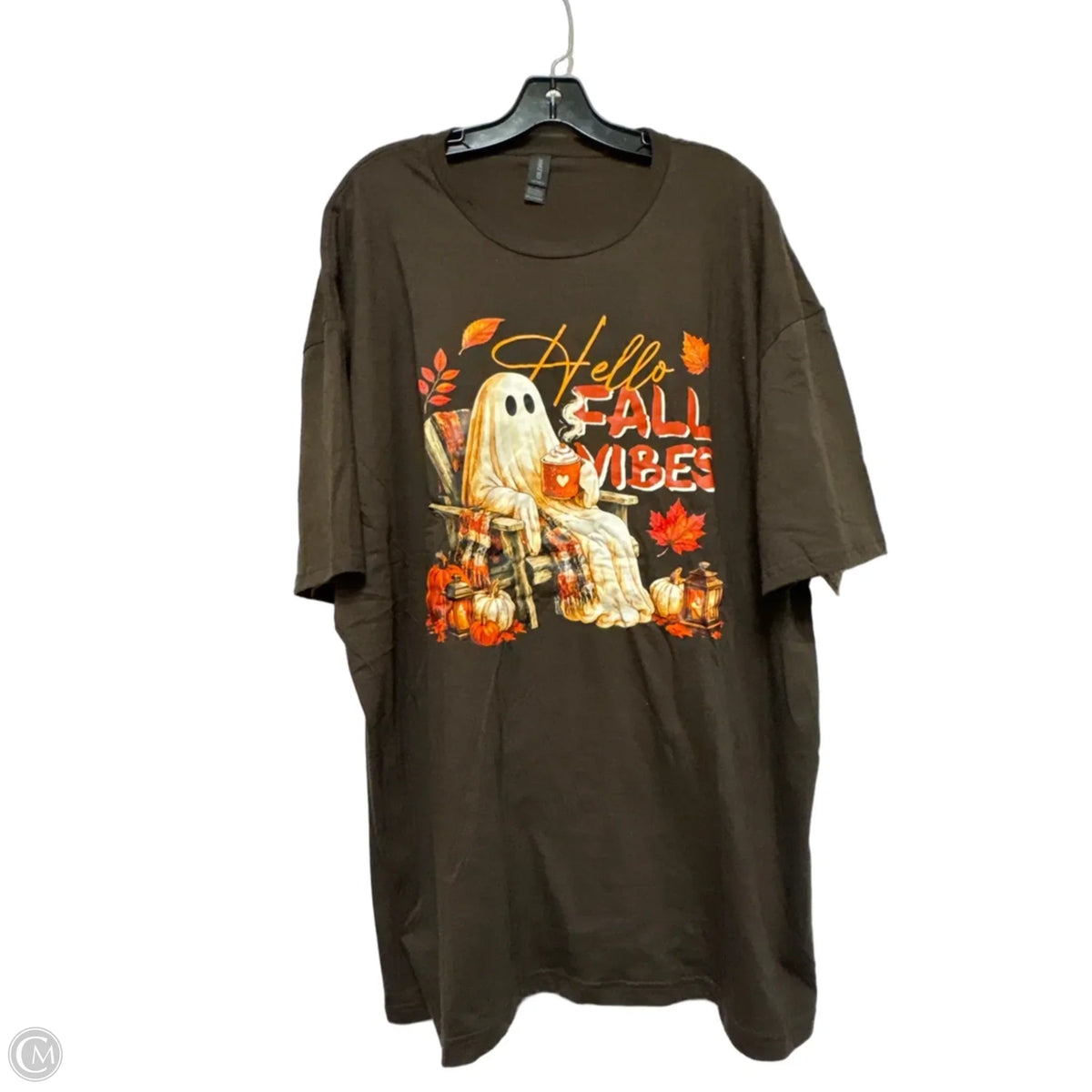 Top Short Sleeve Basic By Gildan In Brown & Orange, Size: 3x