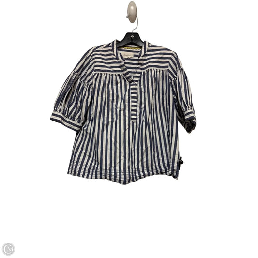 Top Short Sleeve By Anthropologie In Striped Pattern, Size: M