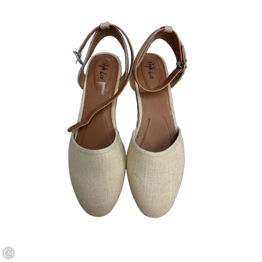 Shoes Heels Wedge By Style And Company In Tan, Size: 10