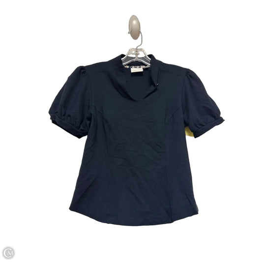Top Short Sleeve By Anthropologie In Navy, Size: S