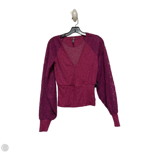 Top Long Sleeve By Anthropologie In Pink, Size: Xs