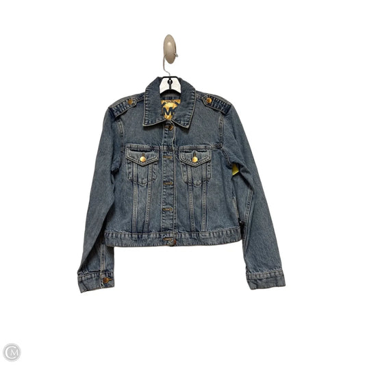 Jacket Designer By Michael Kors In Blue Denim, Size: M