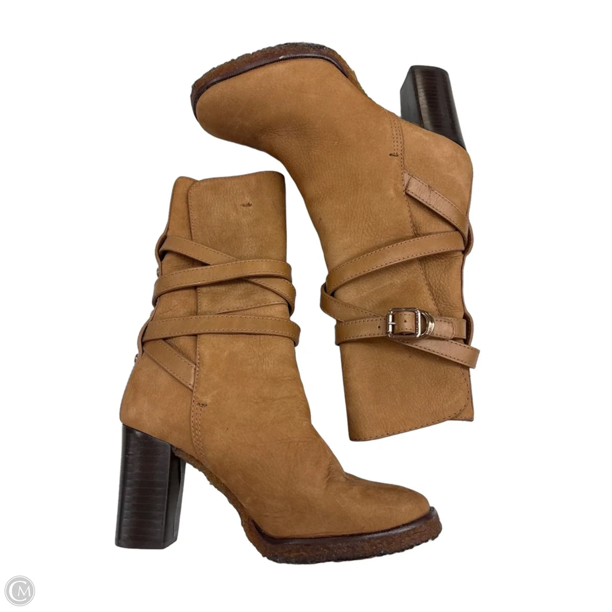 Boots Designer By Tory Burch In Tan, Size: 7