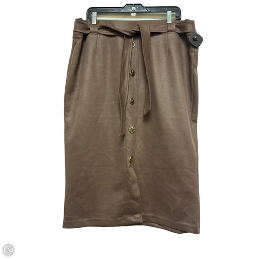 Skirt Midi By Marc New York In Brown, Size: 16