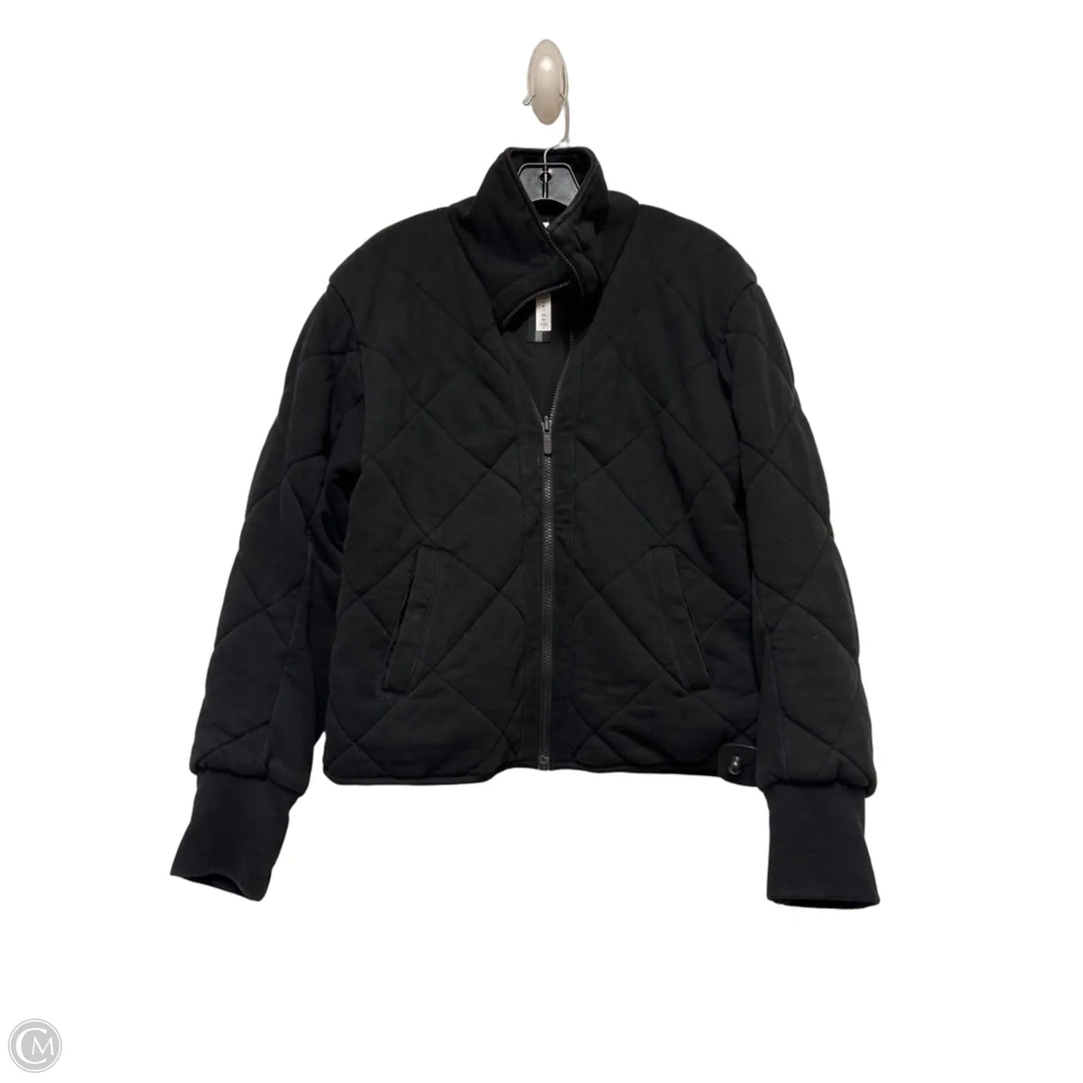 Athletic Jacket By Lululemon In Black, Size: 10
