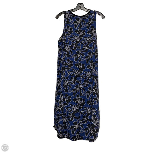 Dress Casual Midi By Tommy Bahama In Black & Blue, Size: M