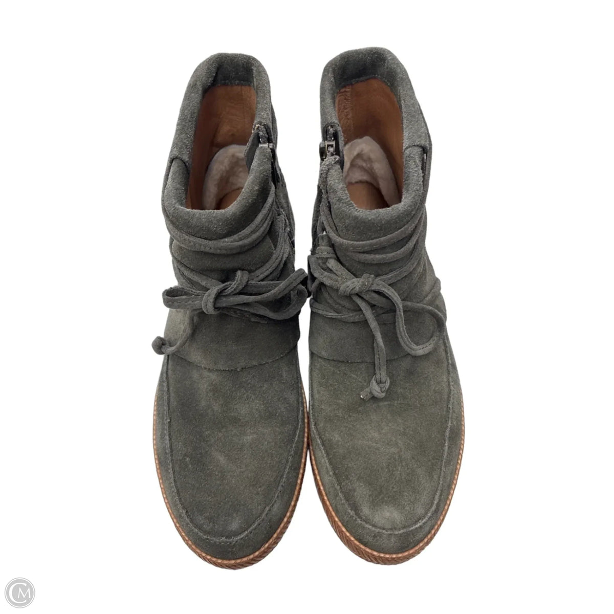 Boots Designer By Ugg In Grey, Size: 9