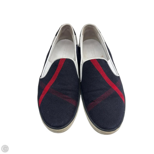 Shoes Luxury Designer By Burberry In Blue & Red, Size: 6