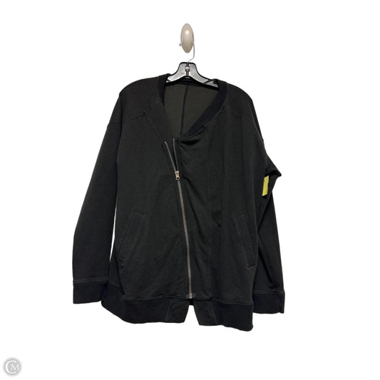 Athletic Jacket By Lululemon In Black & Grey, Size: L