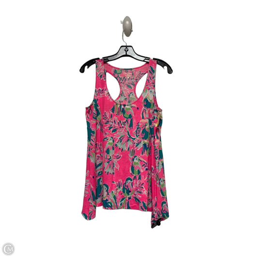 Top Sleeveless Designer By Lilly Pulitzer In Green & Pink, Size: S