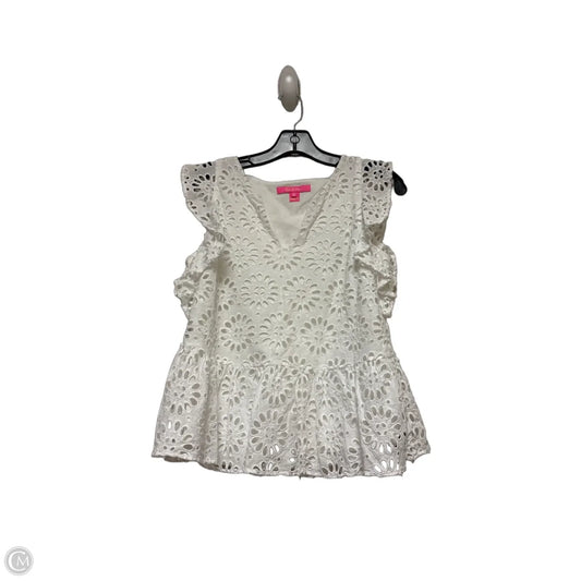 Top Sleeveless Designer By Lilly Pulitzer In White, Size: 0