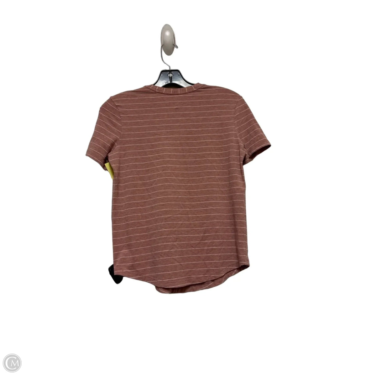 Athletic Top Short Sleeve By Lululemon In Striped Pattern, Size: 0