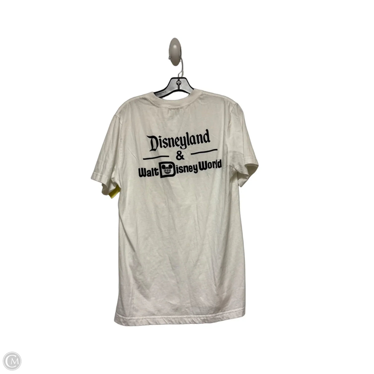 Top Short Sleeve Basic By Disney Store In White & Yellow, Size: M