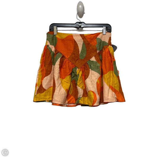 Skirt Mini & Short By Target-designer In Green & Orange, Size: 8
