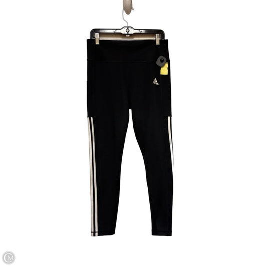 Athletic Leggings By Adidas In Black, Size: L