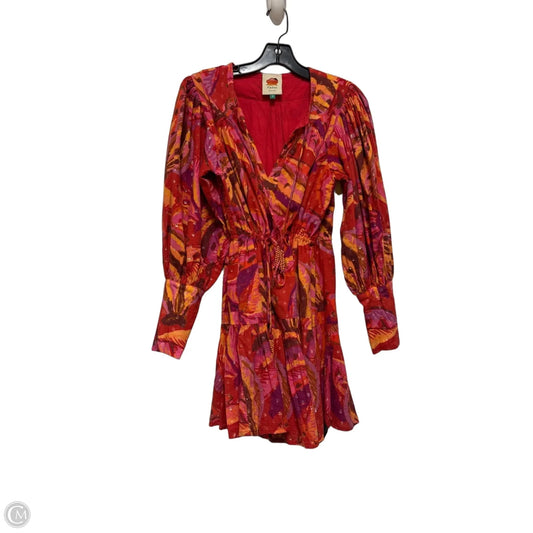 Dress Designer By Farm Rio In Purple & Red, Size: S
