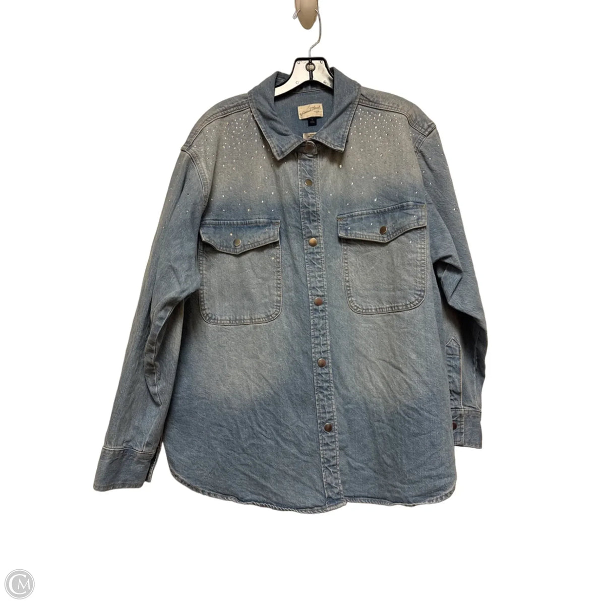 Jacket Denim By Universal Thread In Blue Denim, Size: L