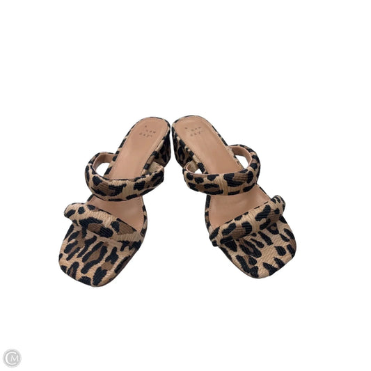 Sandals Heels Block By A New Day In Animal Print, Size: 6.5