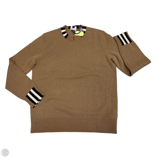 Sweater Luxury Designer By Burberry In Brown, Size: M