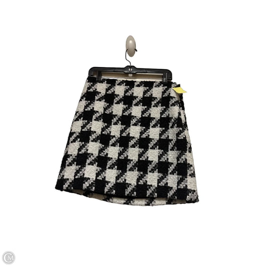 Skirt Mini & Short By Loft In Black & White, Size: 4
