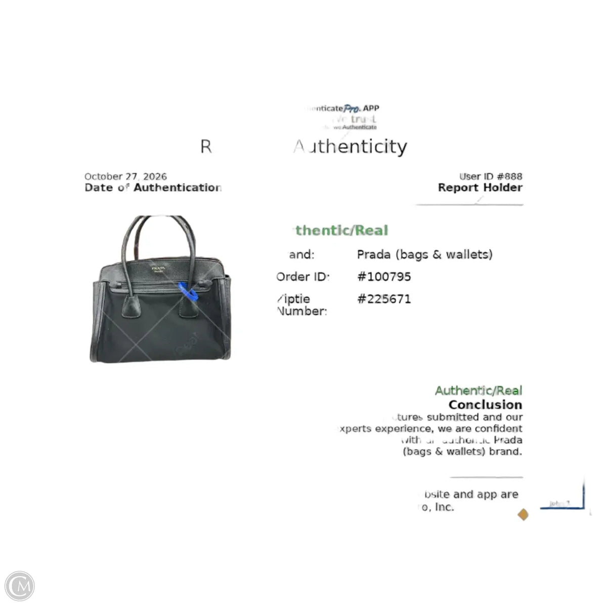 Handbag Luxury Designer By Prada, Size: Large