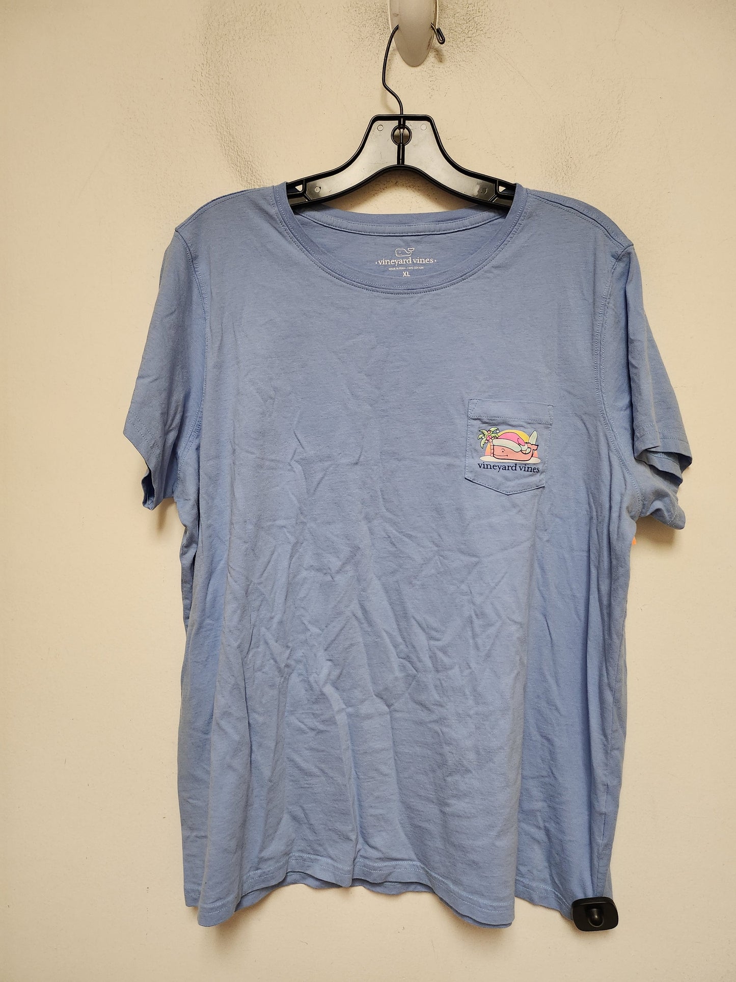 Top Short Sleeve Basic By Vineyard Vines In Baby Blue, Size: Xl