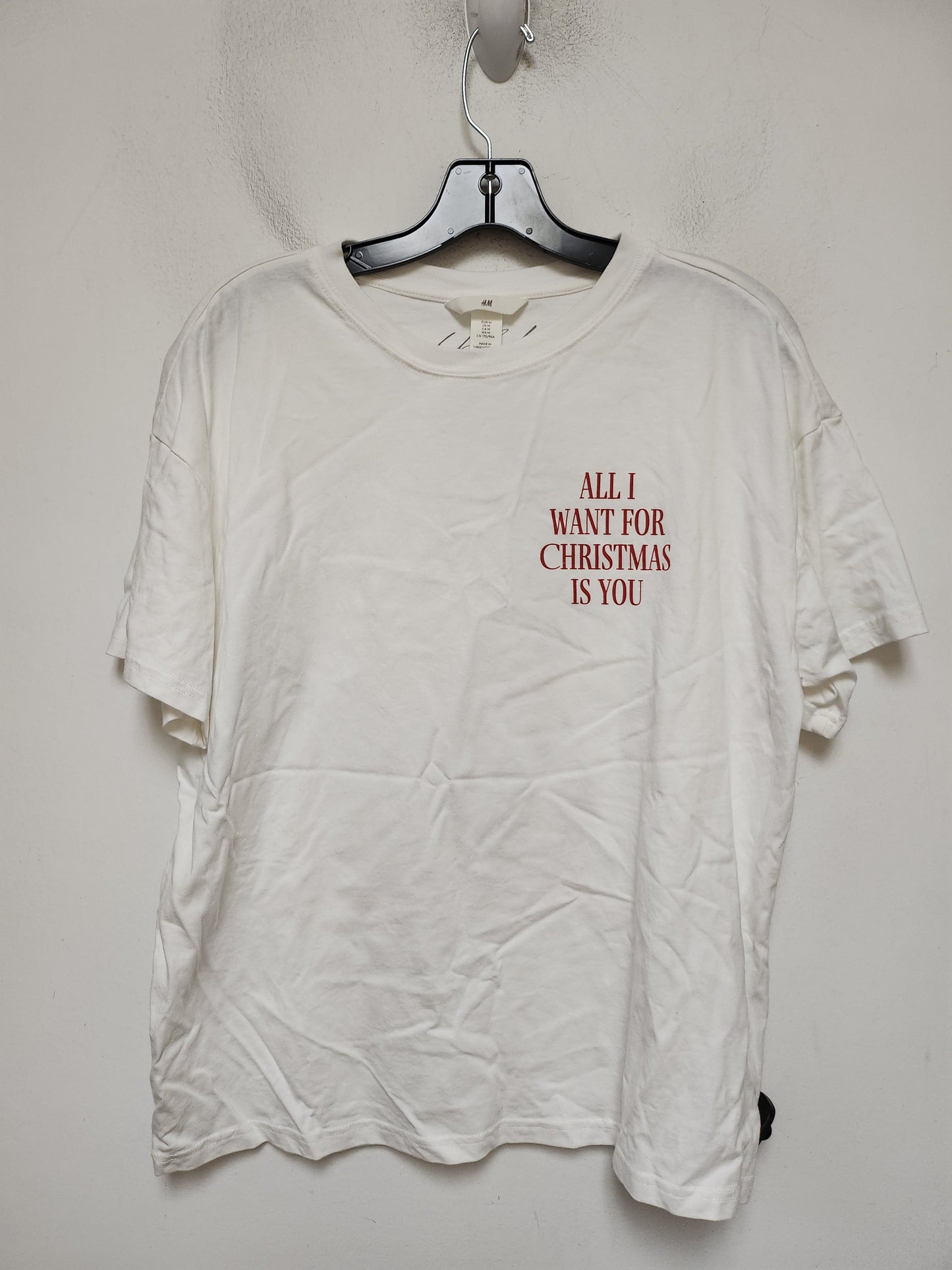 Top Short Sleeve Basic By H&m In White, Size: M