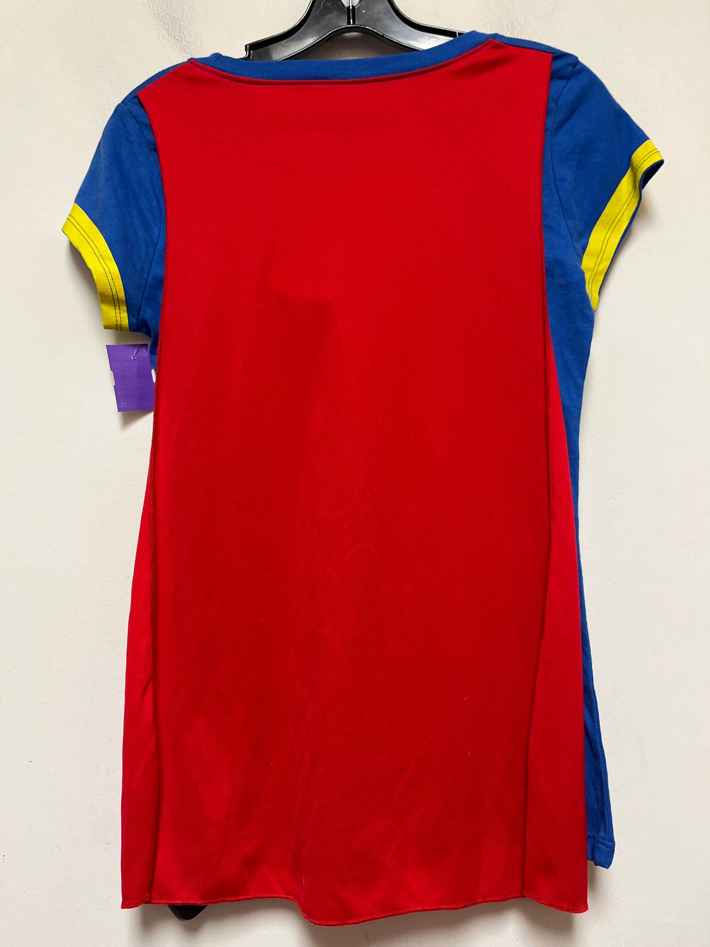 Blue & Red Top Short Sleeve Basic Walt Disney, Size L