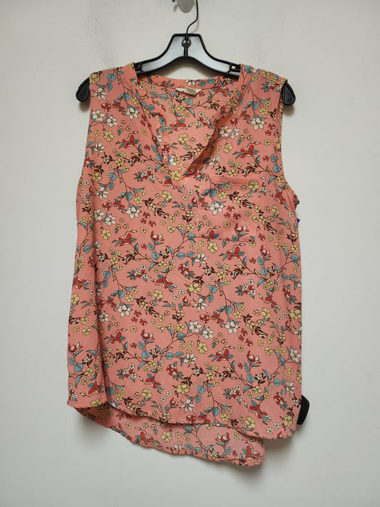 Floral Print Top Sleeveless Caslon, Size M